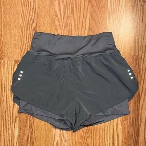 Women's Gray High-Waisted Shorts